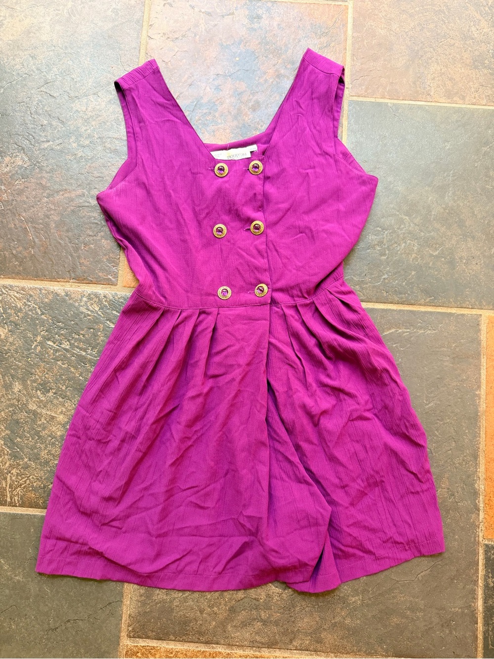 Vintage NouVeau 1980s Purple Romper